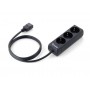PRELUNGITOR UPS INTRARE IEC320 C14 CU 3 PRIZE SCHUKO IESIRE, 10A Equip power strip 3 sockets for UPS